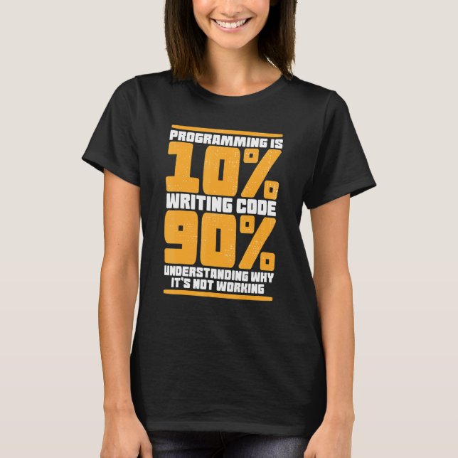 T-shirt Funny Computer Binary Code Programmer, Développeur (Devant)