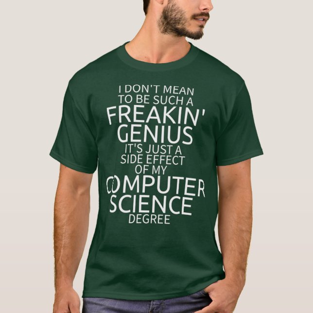T-shirt Funny Computer Science Degré Génie Diplôme (Devant)
