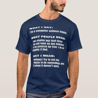 T-shirt Funny Computer Science Major ingénieur étudiant