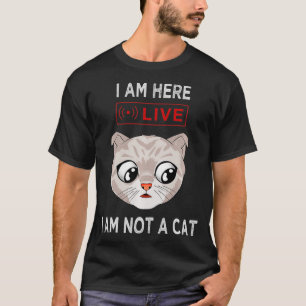 T-shirt Funny Conférence call Je ne suis pas un Cat Meme
