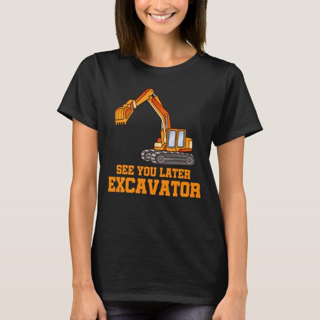 T-shirt Funny Construction Excavator Boys Toddler (Devant)