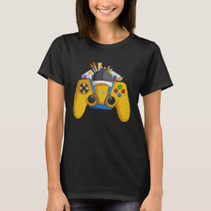 T-shirt Funny Contrôleur D'École Pour Jeux Vidéos Gamer Bo
