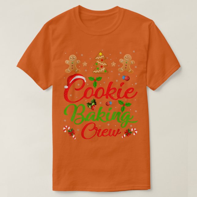 T-shirt Funny Cookie Baking Crew Famille Gingerpain Christ (Design devant)