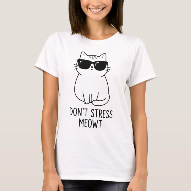 T-shirt Funny Cool Cat with Sunglasses Graphic Urban Stree (Devant)