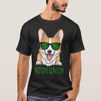 T-shirt Funny Cool Corgi Incorgnito Incognito Sunglasses W
