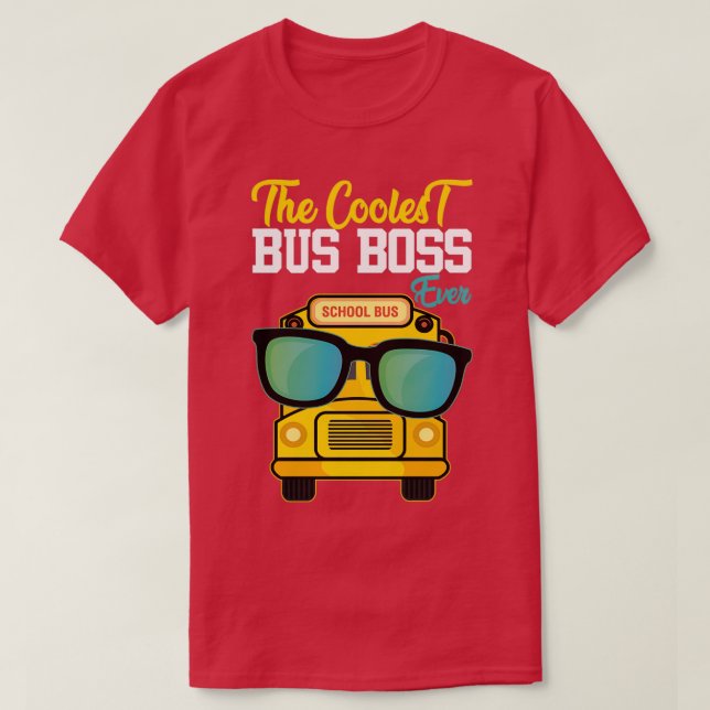 T-shirt Funny cool de l'autobus scolaire chauffeur de verr (Design devant)