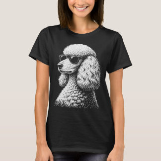 T-shirt Funny Cool Poodle Sunglasses Art for Women Girls 