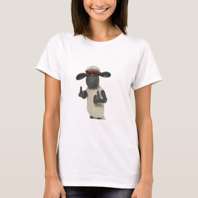 T-shirt Funny cool Shaun les chemises des moutons (Devant)