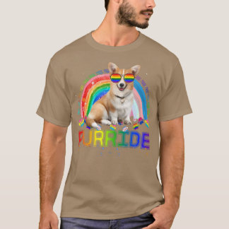 T-shirt Funny Corgi Gay Priderainbow Lunettes de soleil Lg