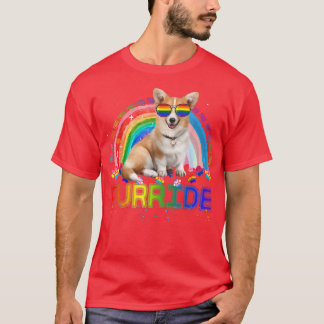 T-shirt Funny Corgi Gay PrideRainbow Lunettes de soleil LG