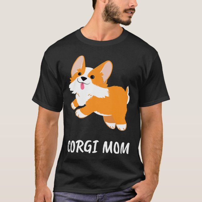 T-shirt Funny Corgi Maman 966 (Devant)