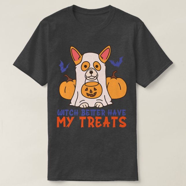 T-shirt Funny Corgi Sorcière Amoureux des chiens Mieux Avo (Design devant)