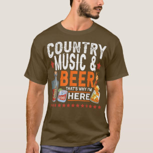 T-shirt Funny Country Music et Bière Graphisme Hommes Coun