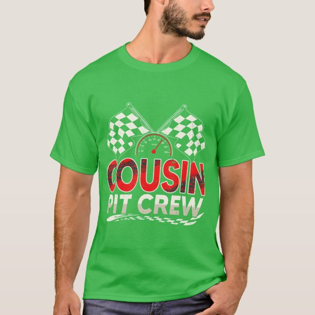 T-shirt Funny Cousin Pit Crew Race Car Lover Racing Famil  (Devant)
