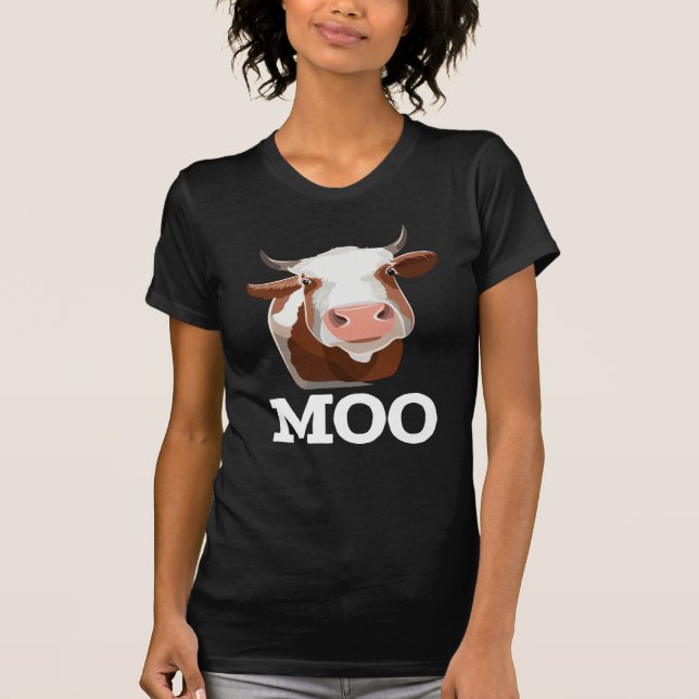 T-shirt Funny Cow Moo Humour animal de ferme (Devant)