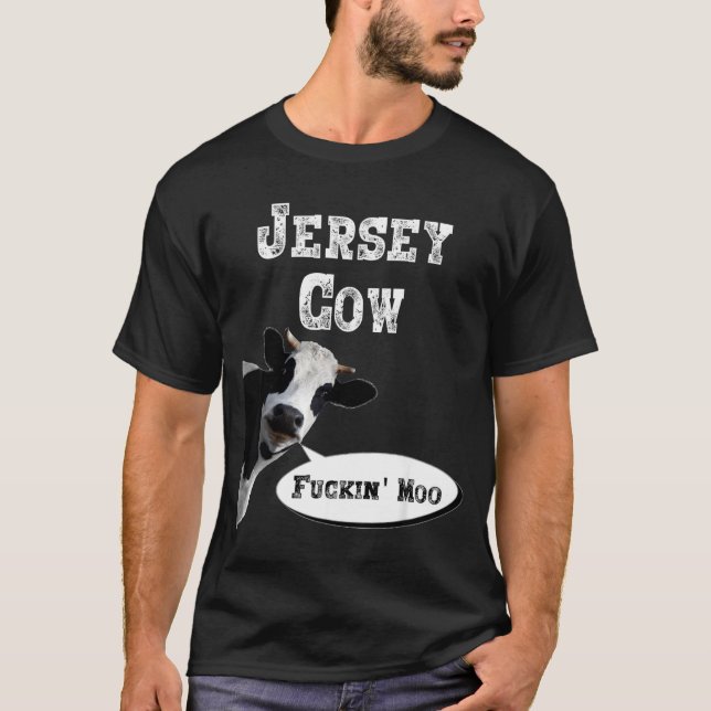 T-shirt Funny Cow Shirt New Jersey Cow Lover Farm Animal R (Devant)