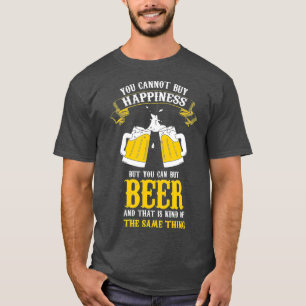 T-shirt Funny Craft bonheur bière clins de verres citatio
