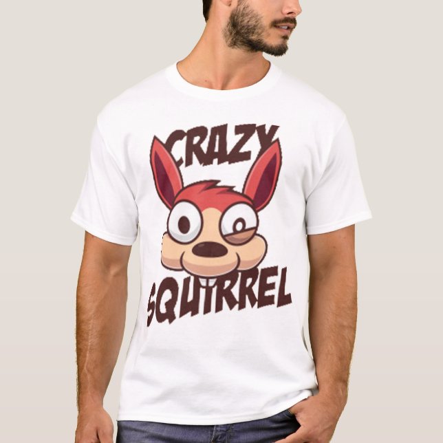 T-shirt Funny crazy squirrel (Devant)
