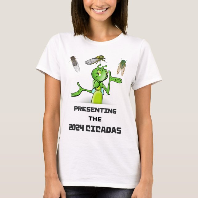 T-shirt Funny Cricket Presenting Cicadas Bugs Insects Inva (Devant)