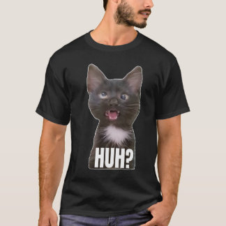 T-shirt Funny Cross Eyed Chat Mème Huh Funny Chat