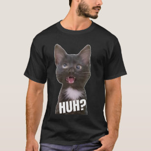 T-shirt Funny Cross Eyed Chat Mème Huh Funny Chat