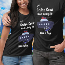 Funny Cruise Crew Dive Black Personalize