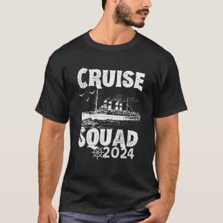 T-shirt Funny Cruise Squad 2024 - Vacances Vintage