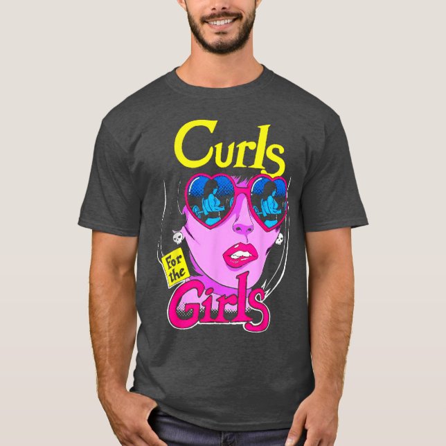 T-shirt Funny Curls For Girls Gym Weightlifting Bodybuildi (Devant)