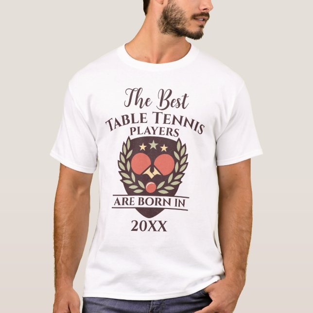 T-shirt Funny Custom Birth Année Anniversaire Nom Table Te (Devant)