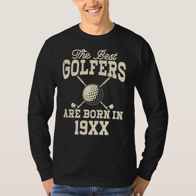 T-shirt Funny Custom Golf Année de naissance Nom (Devant)