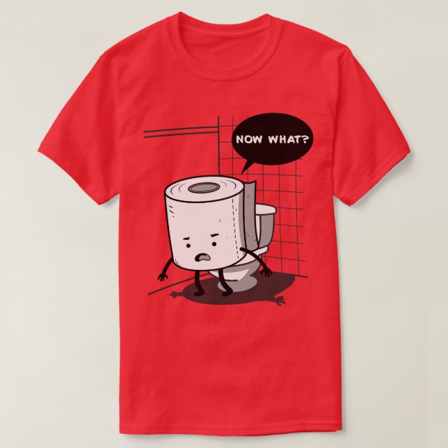 T-shirt Funny Cute Kawaii Toilet Papier Humour Comédie (Design devant)