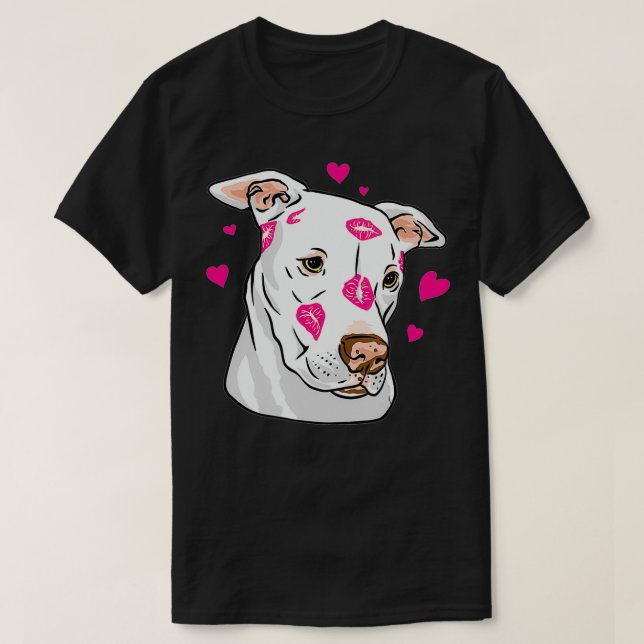 T-shirt Funny Cute Pitbull , Rescue Dog  (Design devant)