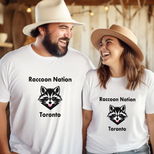 T-shirt Funny Cute Raccoon Nation Toronto LightColor