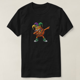 T-shirt Funny Dabbing Basketball Ball Mardi Gras Jester 