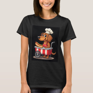 T-shirt Funny Dachshund Chien Hotdog Sandwich Weenie Sauci