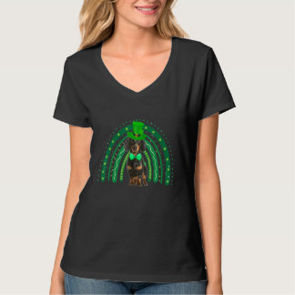 T-shirt Funny Dachshund Chien Vert arc-en-ciel Joyeux St P