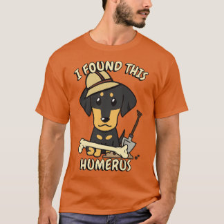 T-shirt Funny dachshund est archéologue