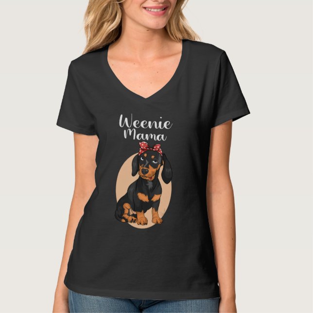 T-shirt Funny Dachshund Mama Weenie Mom For Dog Lover Wein (Devant)