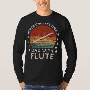 T-shirt Funny Dad Flute Tee - L'humour musical de papa fai