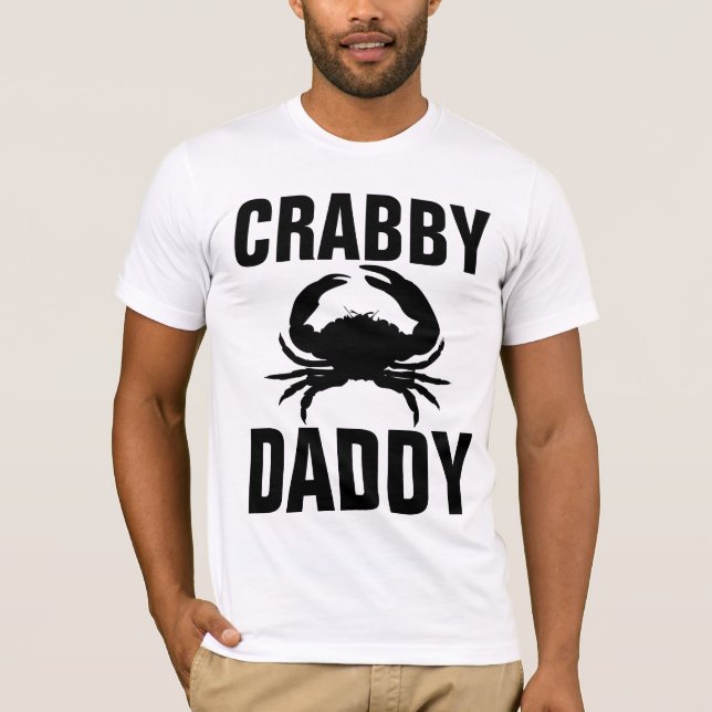 T-shirt FUNNY DAD T-Shirts, CRABBY DADDY (Devant)