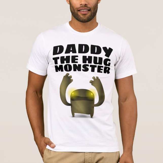T-SHIRT FUNNY DAD T-SHIRTS, HUG MONSTER (Devant)