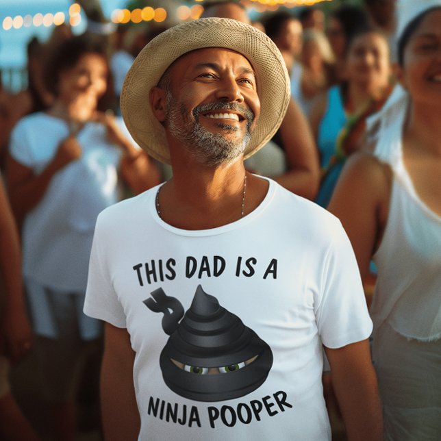 T-shirt FUNNY DAD T-Shirts, NINJA POOPER (Créateur téléchargé)