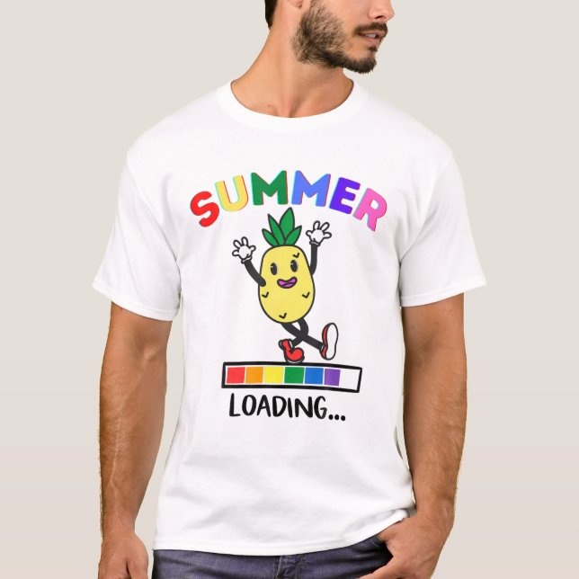 T-shirt Funny Dancing Ananas Summer Chargement d'ananas (Devant)