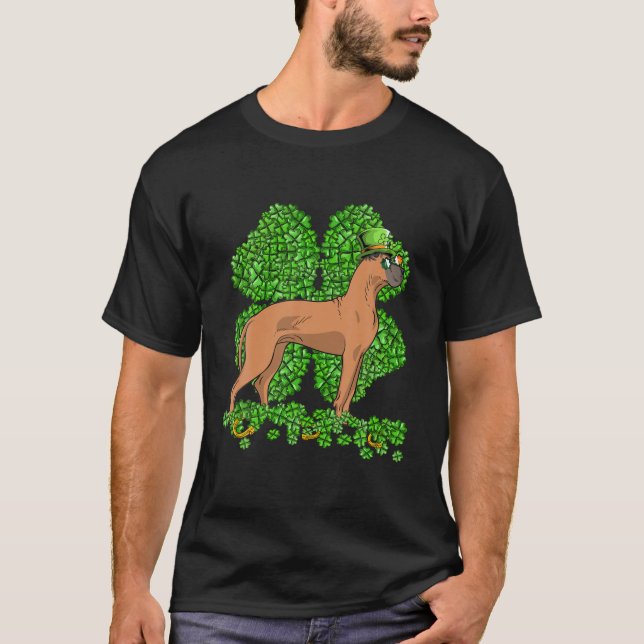 T-shirt Funny Dane Chien Shamrock St. Patricks Day (Devant)