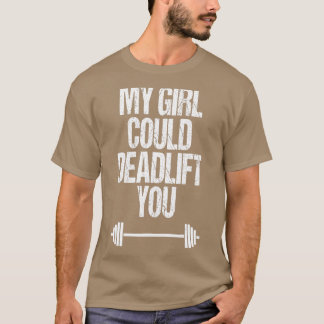 T-shirt Funny Deadlift Poids Barbell Fitness Outfi