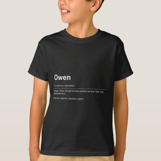 T-shirt Funny Definition Quote For The Name Owen _  (Devant)