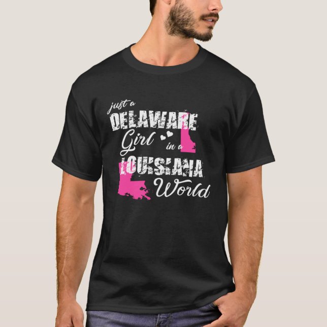 T-shirt Funny Delaware Shirts Just a Delaware girl in a Lo (Devant)