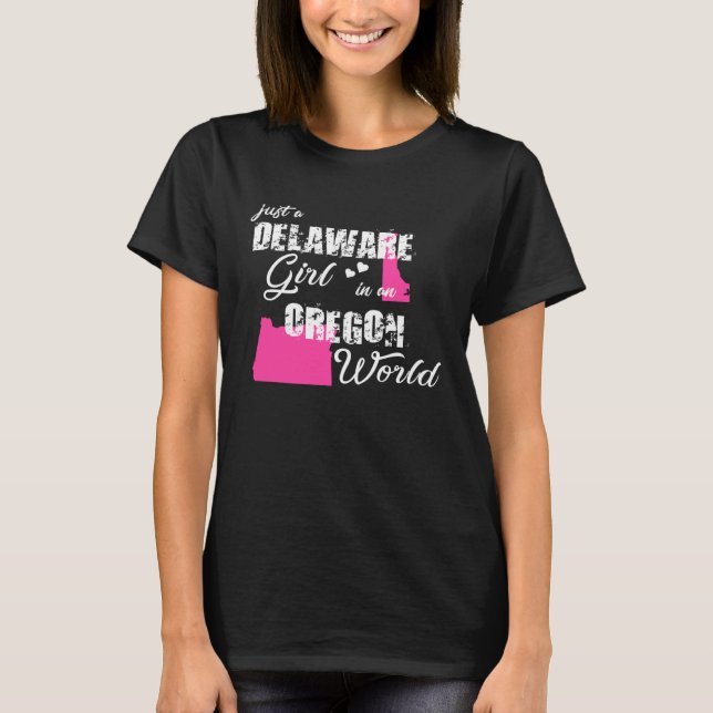 T-shirt Funny Delaware Shirts Just a Delaware girl in an O (Devant)