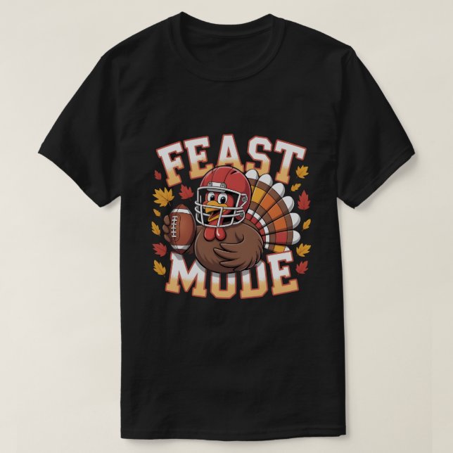 T-shirt Funny Design Turkey Feast Mode Fall Men Women kids (Design devant)