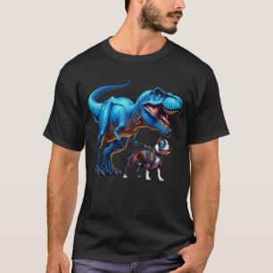 T-shirt Funny Dinosaur American Staffordshire Terrier